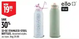 Canadian Tire ello 32-oz stainless-steel bottles offer