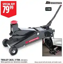 Canadian Tire Motomaster trolley jack offer