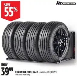 Canadian Tire Motomaster foldable tire rack offer