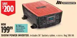 Canadian Tire Motomaster 3000w power inverter offer