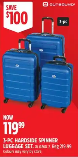 Canadian Tire Outbound 3-pc Hardside Spinner Luggage Set offer