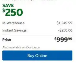 Costco Costco in-warehouse offer