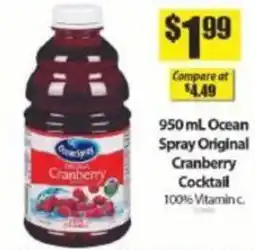 Bianca Amor Ocean Spray Original Cranberry Cocktail offer