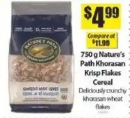 Bianca Amor Nature's Path khorasan krisp flakes cereal offer