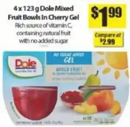 Bianca Amor Dole mixed fruit bowls in cherry gel offer