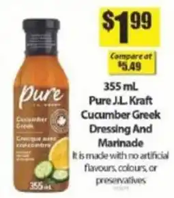 Bianca Amor Pure J.L. Kraft Cucumber Greek Dressing And Marinade offer