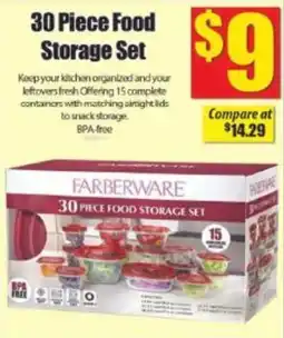 Bianca Amor Farberware 30 piece food storage set offer