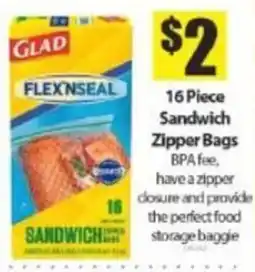 Bianca Amor Glad flex'nseal sandwich zipper bags offer