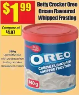 Bianca Amor Betty Crocker Oreo cream flavoured whipped frosting offer