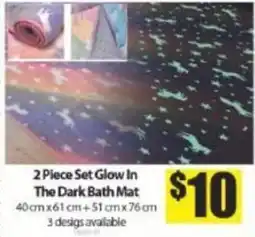 Bianca Amor 2 Piece Set Glow In The Dark Bath Mat offer