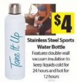 Bianca Amor Tone It Up stainless steel sports water bottle offer