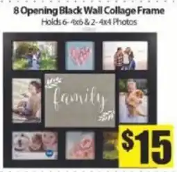 Bianca Amor 8 Opening Black Wall Collage Frame offer
