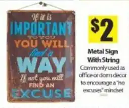 Bianca Amor Metal Sign With String offer