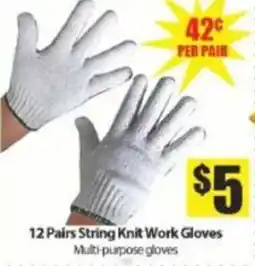 Bianca Amor 12 Pairs String Knit Work Gloves offer