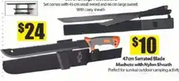 Bianca Amor 47cm Serrated Blade Machete with Nylon Sheath offer