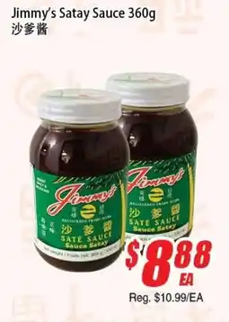 WinCo Food Mart Jimmy's satay sauce offer