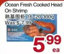 First Choice Supermarket Ocean Fresh Cooked Head On Shrimp offer