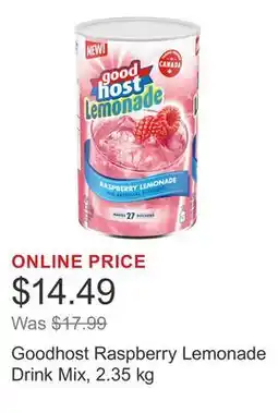 Costco Goodhost Raspberry Lemonade Drink Mix offer
