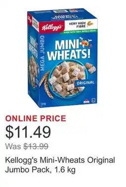 Costco Kellogg's Mini-Wheats Original Jumbo Pack offer