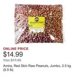Costco Amira, Red Skin Raw Peanuts, Jumbo, 2.5 kg (5.5 lb) offer