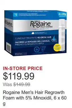 Costco Rogaine Men's Hair Regrowth Foam with 5% Minoxidil offer