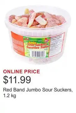 Costco Red Band Jumbo Sour Suckers offer