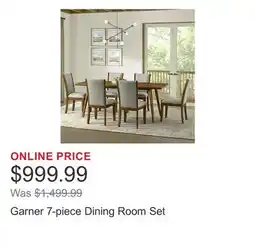 Costco Garner 7-piece Dining Room Set offer