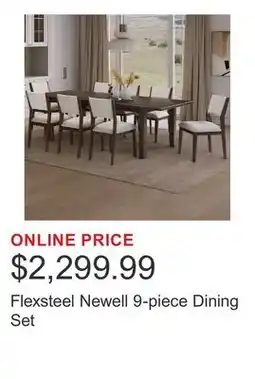 Costco Flexsteel Newell 9-piece Dining Set offer