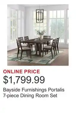 Costco Bayside Furnishings Portalis 7-piece Dining Room Set offer
