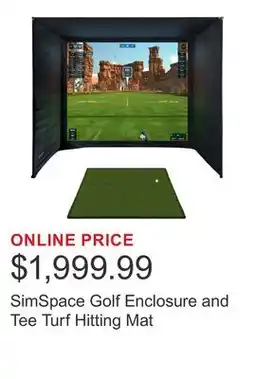 Costco SimSpace Golf Enclosure and Tee Turf Hitting Mat offer