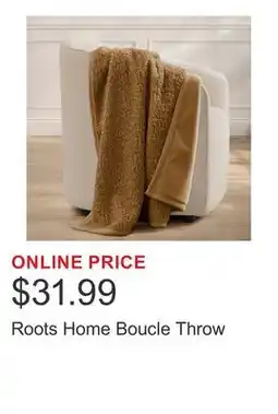 Costco Roots Home Boucle Throw offer