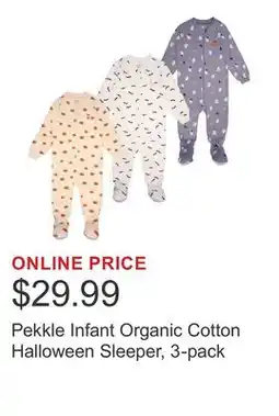 Costco Pekkle Infant Organic Cotton Halloween Sleeper, 3-pack offer