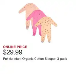 Costco Pekkle Infant Organic Cotton Sleeper, 3-pack offer
