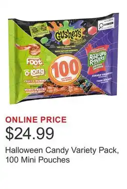 Costco Halloween Candy Variety Pack, 100 Mini Pouches offer