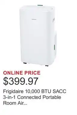 Costco Frigidaire 10,000 BTU SACC 3-in-1 Connected Portable Room Air Conditioner offer