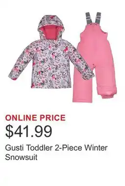 Costco Gusti Toddler 2-Piece Winter Snowsuit offer