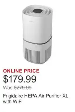 Costco Frigidaire HEPA Air Purifier XL with WiFi offer