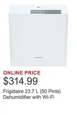 Costco Frigidaire 23.7 L (50 Pints) Dehumidifier with Wi-Fi offer