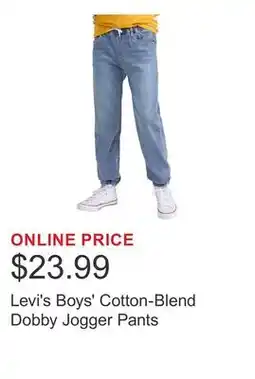 Costco Levi's Boys' Cotton-Blend Dobby Jogger Pants offer