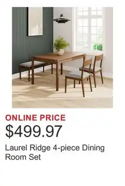 Costco Laurel Ridge 4-piece Dining Room Set offer