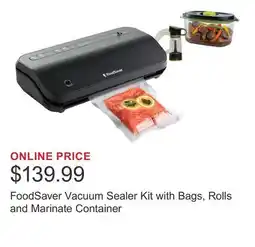 Costco FoodSaver Vacuum Sealer Kit with Bags, Rolls and Marinate Container offer