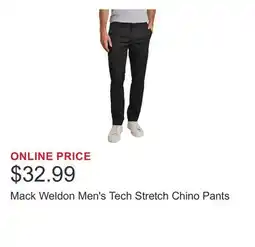 Costco Mack Weldon Men's Tech Stretch Chino Pants offer