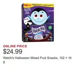 Costco Welch's Halloween Mixed Fruit Snacks, 102 × offer