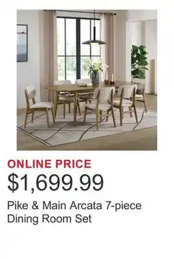 Costco Pike & Main Arcata 7-piece Dining Room Set offer