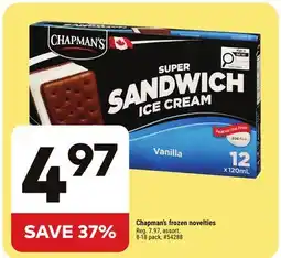 Giant Tiger Chapman's frozen novelties offer