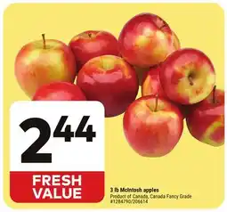 Giant Tiger 3 lb McIntosh apples offer