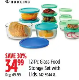 Canadian Tire 12-Pc Glass Food Storage Set with Lids offer