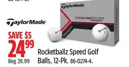 Canadian Tire TaylorMade Rocketballz Speed Golf Balls offer