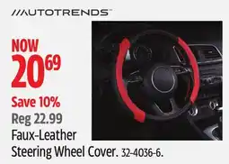 Canadian Tire Faux-Leather Steering Wheel Cover offer