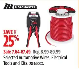 Canadian Tire Selected Automotive Wires, Electrical Tools and Kits offer